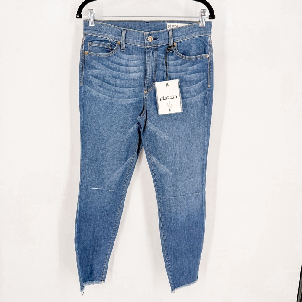 Pistola Medium Blue Cropped Jeans